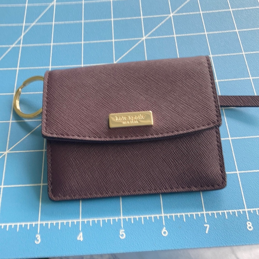 5.  Kate Spade ♠️ Deep Plum Key Wallet Mint 🌺